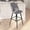 Gray Faux Linen, variant on Merrick Lane Bar Stools Contoured Seat Armless Steel Frame, Gray Faux Linen (Set of 2)