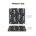 thumbnail image 3 of Multi-Shape Mdf Cork Coaster 4 Pieces Of Anti-Slip, Anti-Wear And Anti-Fouling 3.9in Easy To Clean And Stable Structure Dancing Skeleton Halloween Pattern Square, 3 of 7