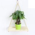 thumbnail image 3 of POINTERTECK Home Decoration 2 Tier Rustic Wooden Hanging Rope Shelf-Handmade Solid Wood Floating Shelves Home Decorative Wall Mounted Rack, 3 of 8