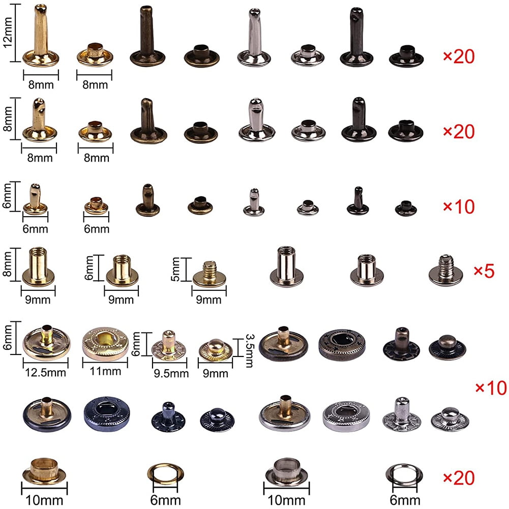 sewon snaps Snaps and Fasteners Kit 200Sets Rivets 140 Eyelets and