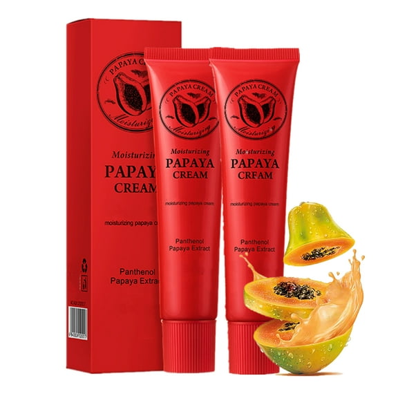 2PCS Papaw Ointment with Paw, 30 g Natural Papaw Ointment Papaya Cream, Perfect for Skin, Lips, Hands and Cuts, Moisturising Nourishing Lip Cream Balm Skin Care Pawpaw Repairing Cream