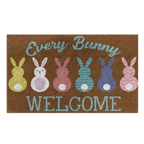 (B) Easter Mat Holiday Mat Welcome Door Mat Polyester Door Mat