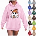 thumbnail image 4 of Towmus Halloween Sweatshirts for Women Fall Funny Graphic Long Sleeve Shirt Classic Drawstring Hooded Fashion Kangaroo with Pocket, 4 of 6
