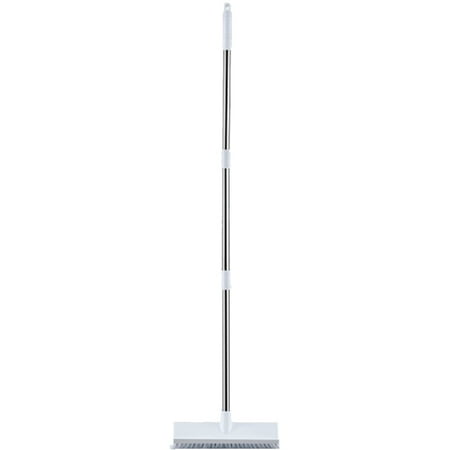 

Floor Scrub Brush with 3-Pole Adjustable Long Handle 2 In 1 Multifunctional Scrape and Brush Stiff Bristles Brush Push Broom Cleaning Tool for Shower Bathroom Kitchen
