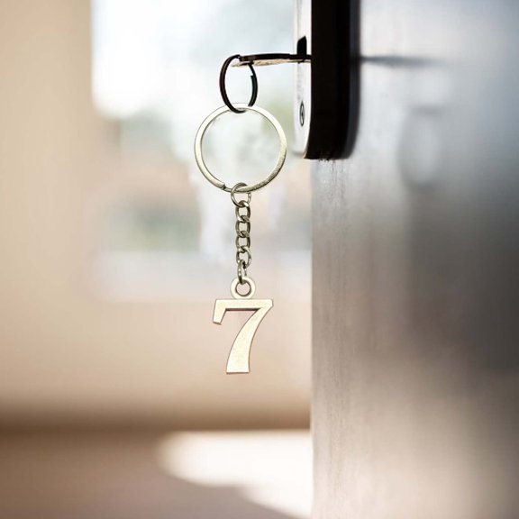 Number Keychain Pendant 0-9, Antique Metal Charm for Keys and Bags, Personalized Digit Jewelry Accessory for Gifts