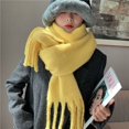 thumbnail image 3 of Bufanda de mujer estilo coreano de moda que combina con todo estudiante cálido mohair bufanda gruesa chal hombres pareja, 3 of 6