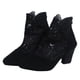 thumbnail image 4 of Sandalias de tacón alto informales con cremallera y flores transpirables de hilo de red para mujer de estilo étnico Wmkox8yii  nm3209, 4 of 9