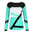 thumbnail image 3 of Blouses for women dressy casual Polyester,Spandex Soft Clothing XL Green womens blouses, 3 of 4