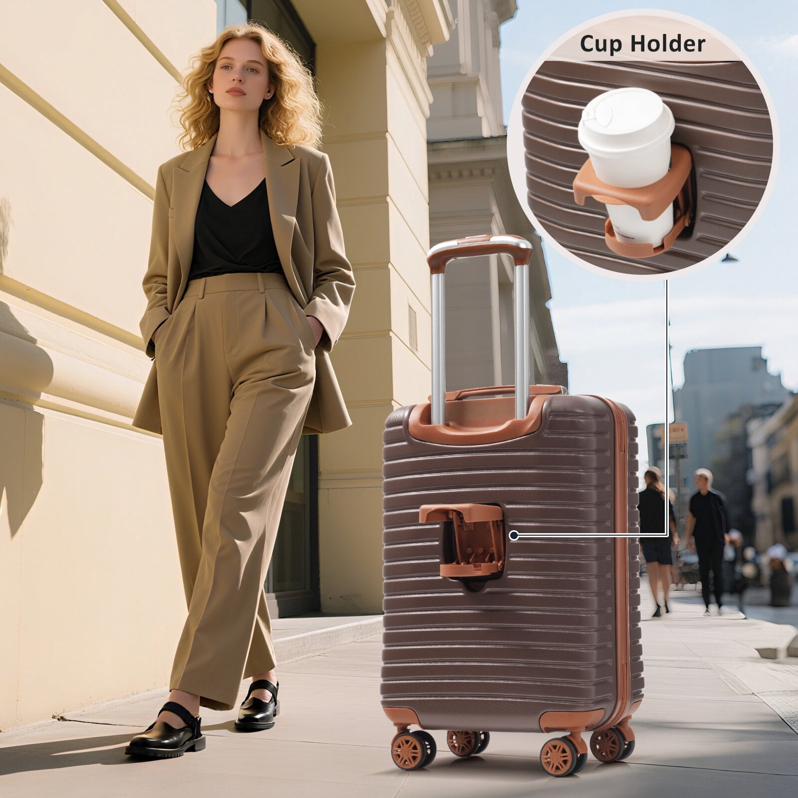 Hard Shell Luggage Hardshell Luggage Set with TSA Lock, 360° Spinner Wheels, Lightweight Durable Travel Suitcases for Women/Men Carry-On & Check-In,Carry On Hard Shell Luggage