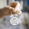 thumbnail image 6 of Yobent Sister Gifts for Birthday Christmas Valentines, a Sister Is God's Way of Making Sure We Never Walk Alone Keychain, 6 of 6