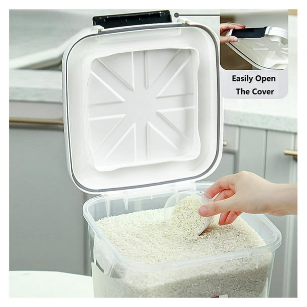 Q-store 　20kg ZRQarq 20 LB Rice Storage Container with Measuring Cup, BPA