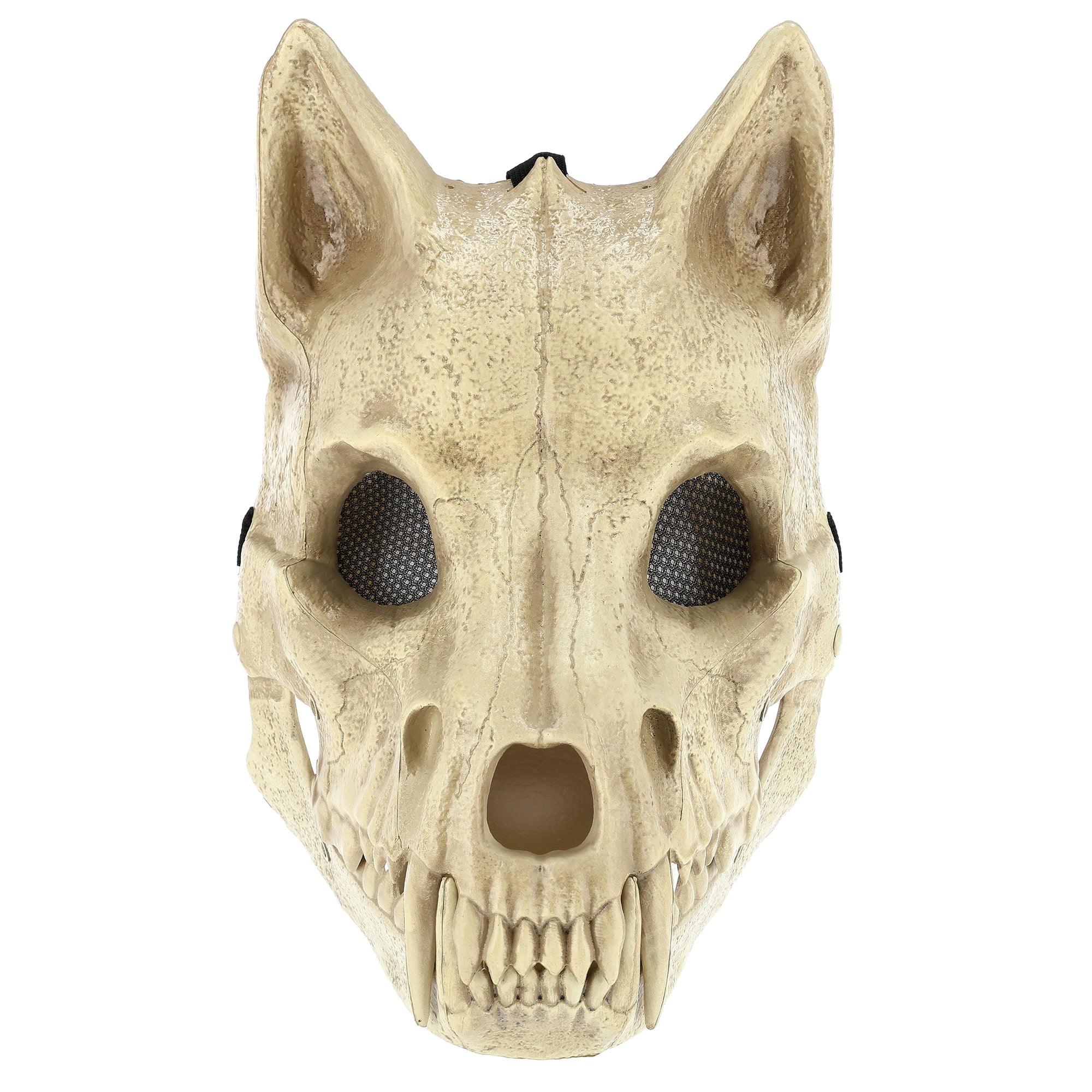 Skeleton Wolf Mask Costume Accessory for Adults, Beige, Halloween by Way To Celebrate