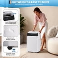 thumbnail image 3 of 14,000 BTU Dual Hose Portable Air Conditioner, 3-in-1 Cooling Heating & Dehumidifier with Heat Pump, Quiet Energy Efficient for 700 Sq. Ft, Remote Control, White, 3 of 8