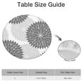 thumbnail image 3 of Round Elastic Tablecloth,Waterproof Table Cover,Floral Burst Style Table Cloth Fits 36"-44" Round Tables for Dinner Outdoor Picnic Flowers, 3 of 3