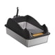 thumbnail image 2 of Caja de arena abierta, orinal para gatito, inodoro de entrada baja, bandeja de arena para gatos antisalpicaduras, bandeja de arena para gatos, caja de Negro, 2 of 9