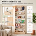 thumbnail image 5 of Sweet Time Behind Door Bookshelf, 5-Tier Wooden Kids Bookcases with Hooks, Behind The Door Storage Organizer Space-Saving Wall Mount Narrow Book Shelf, 5 of 10