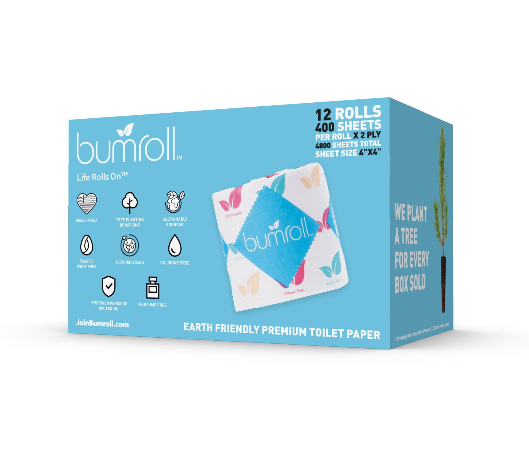 Bumrolls Are Made In The USA, Earth Friendly, Premium Toilet Paper