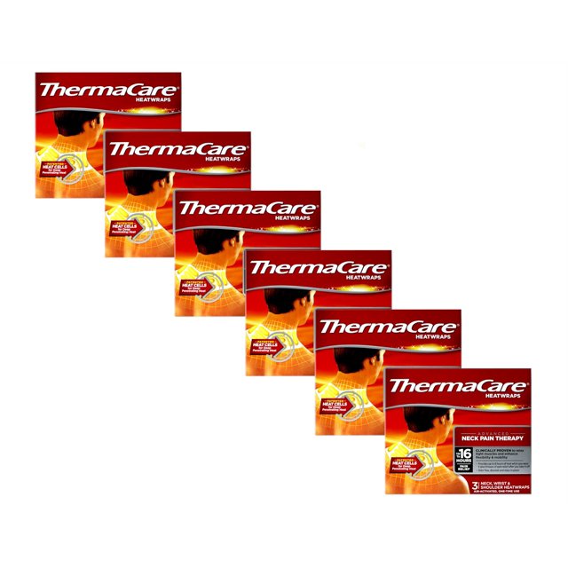 ThermaCare Air-Activated Heatwraps, Neck, Wrist & Shoulder, Pack of 6 (3 Heatwraps Per Pack)