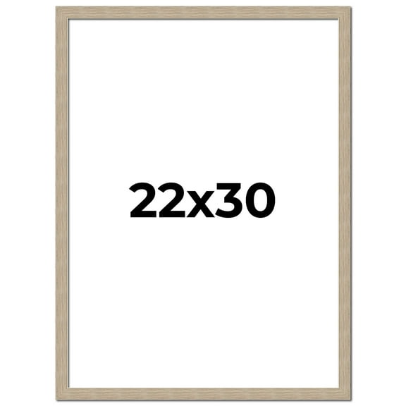 22x30 Frame Grey Solid Wood Picture Frame Width 1 Inches | Interior Frame Depth 0.5 Inches |