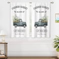 thumbnail image 3 of Farmhouse Truck Wooden Flower Small Kitchen Curtains Rustic Eucalyptus Window Treatment Country Floral Cafe Short Curtains for Bathroom Dining Laundry Room Tier Treatment Drapes, 3 of 5
