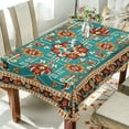 thumbnail image 4 of GZHJMY Persian Carpet Texture Rectangle Tablecloth, Waterproof Stain Wrinkle Resistant Washable Polyester Table Cover for Picnic Dinner Holiday Kitchen Party Decor, 60 x 108 in Home Decor, 4 of 7