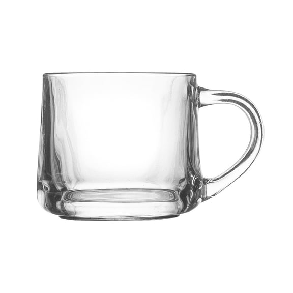 Clear Coffee Mug 13.4Oz, Thicked Lead-free Glass Cups with Handle for Hot/Cold Drink, Latte, Cappuccino, Tea and Juice
