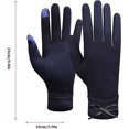 thumbnail image 2 of Guantes cálidos de invierno para mujer, guantes para teléfono con pantalla táctil, forro grueso a prueba de viento (azul marino), 2 of 4