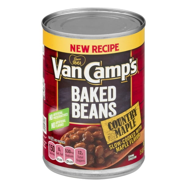 (6 Pack) Van Camp's Baked Beans, Country Maple, 15 Oz
