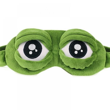 Cute Frog Sleeping Eye Mask Plush Blindfold Travel Sleep Masks Super Soft Funny Eye Cover for Kids Girls and Adult