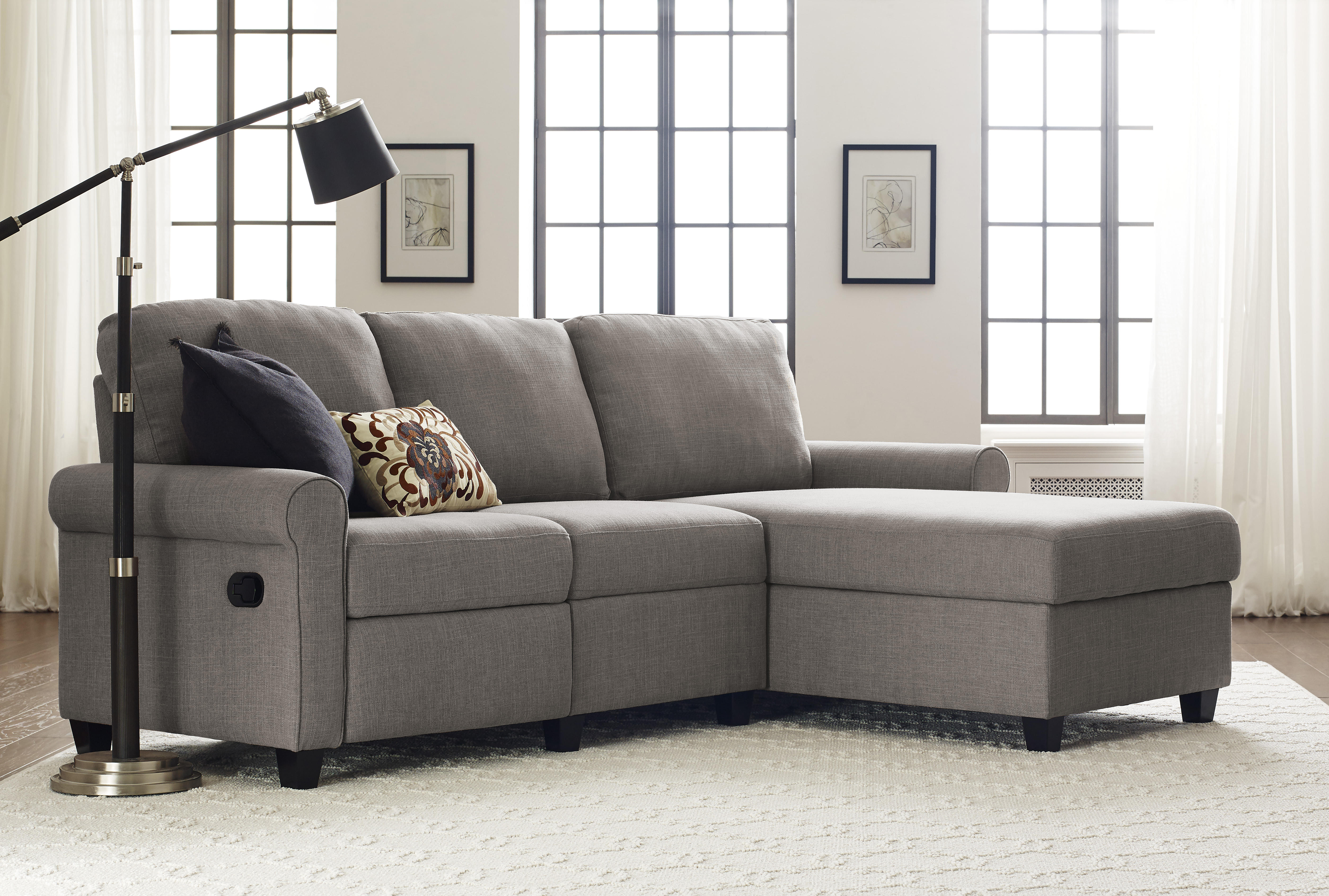 Serta Copenhagen Reclining Sectional with Right Storage Chaise - Gray - image 5 of 10