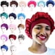 thumbnail image 2 of Paquete de 2 gorros de dormir sólidos de satén para mujer, gorro de noche para dormir, gorro para el cuidado del cabello, gorro de dormir BANYUO Hogar, 2 of 2