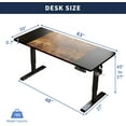 63 x 30 Inches Electric Standing Desk, Height Adjustable Stand Up Table