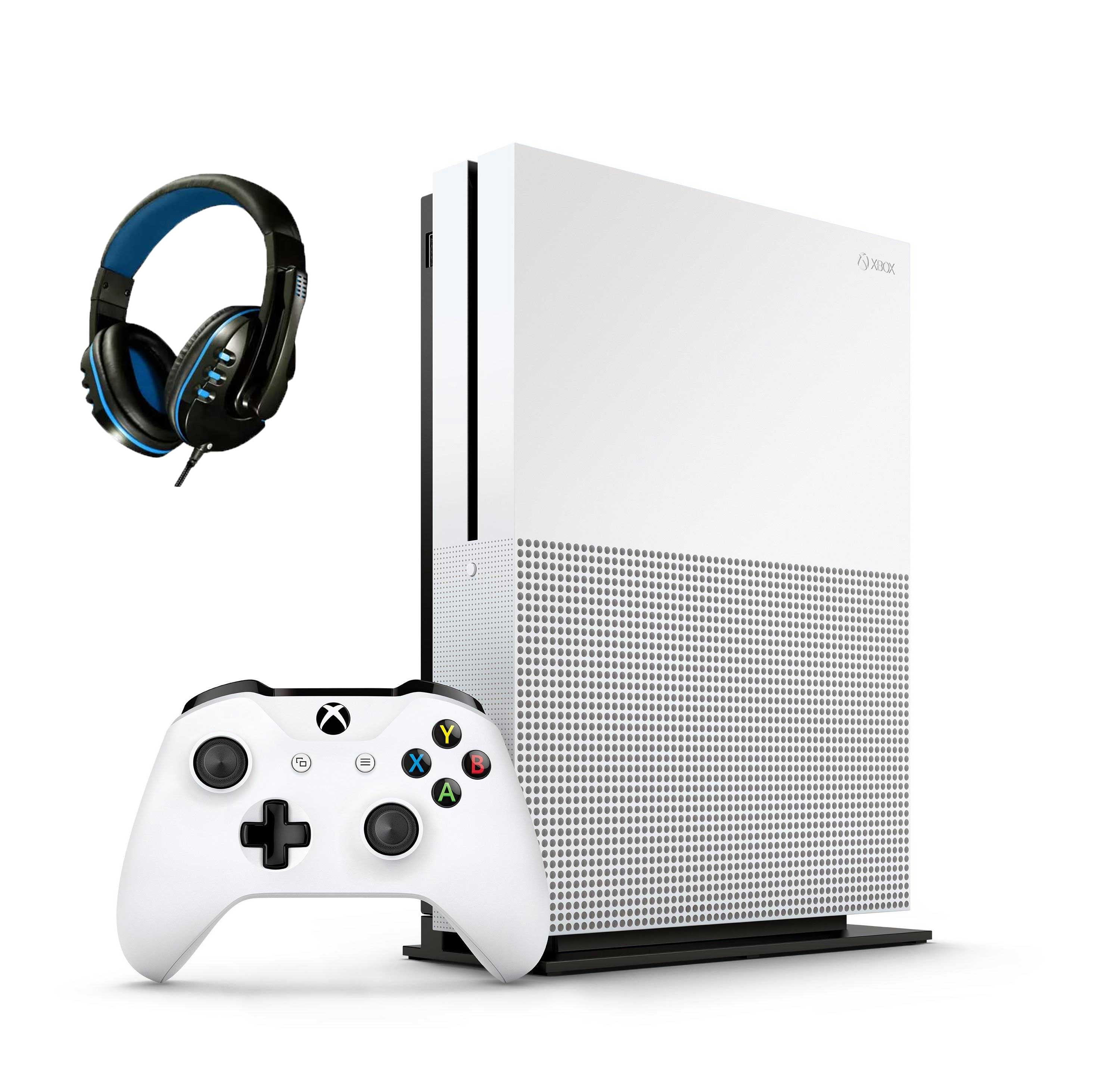 Microsoft Xbox One S 500GB Gaming Console White with Forza Motorsport 7  BOLT AXTION Bundle Like New