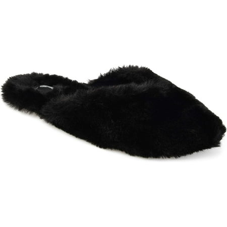 

Journee Collection Womens Faux Fur Sundown Slipper 10 Black