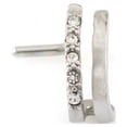 thumbnail image 3 of Double Faux Hoop L-Shape Nose Ring with Clear Cz Nose Stud Gauge 18G (1mm), 3 of 17