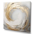 thumbnail image 2 of Designart "Vortex Of Gold And White Soft Waves III" Abstract Spirals Wall Art Living Room, 2 of 7