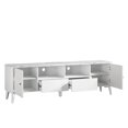 thumbnail image 5 of LIVILAND Engineered Wood & Marble TV Stands For TVs Upto 75" in White, 5 of 8