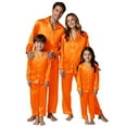 thumbnail image 2 of BLOCLOALO Family Matching Christmas Pajamas Set Womens Holiday Nightwear Sleepwear Sets Long Sleeve Pjs Long Sleeve Tops Trousers with Pockets Orange Xl, 2 of 8