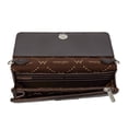 thumbnail image 7 of Wrangler Small Flap Crossbody Handbag Western Women Mini Purse with Ruched Paisley Strap & Chain Strap, Coffee, 7 of 7