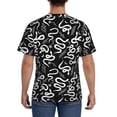 thumbnail image 2 of Naloa Hand Drawn Snake Men's T-Shirt Sport T-shirt Men's Basic Tee Casual Men's Shirt, Round Neck, Short Sleeves - Large, 2 of 5