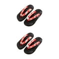 thumbnail image 1 of ZheElen Japanese Clogs Slippers Geta Sandals Flip Flops for Men Women 36 Red Round Size 40 2Set, 1 of 6
