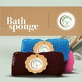 thumbnail image 5 of Exfoliating 100% Nylon African Bath Sponge 70", Mesh Shower Sponge, Back Scrubber, Burgundy - My Organic Shea, 5 of 5