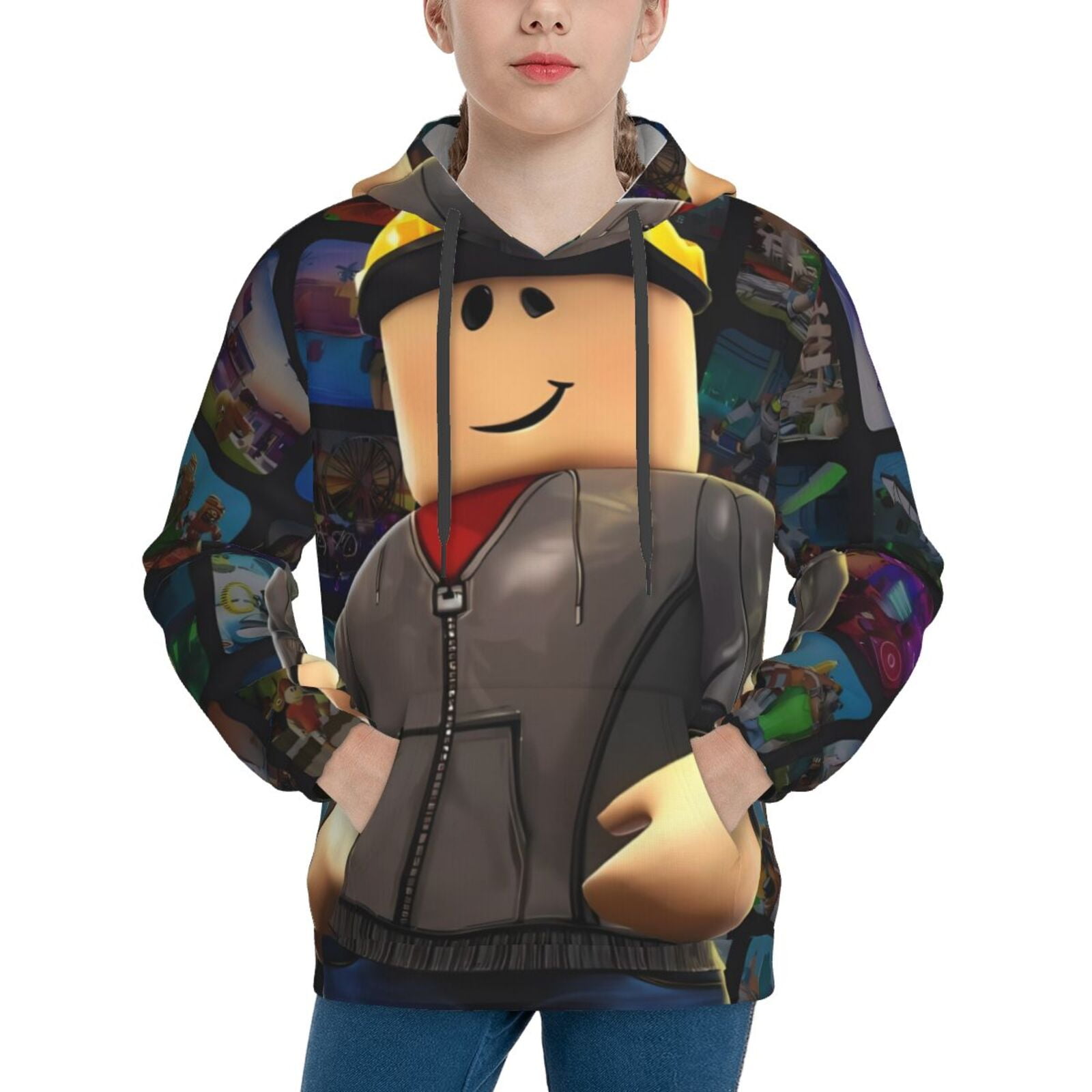 Minecraft Skeleton Fleece Zip Up Cosplay Hoodie Little Kid to Big