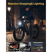 Jasion Thunder Pro ST Electric Bike for Adults, 2000W Peak Motor 40Mph 52V 20Ah Removable Battery, 26 x 4 Fat Tire E-Mountain Bicycle, APP Control Bluetooth, UL2849
