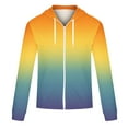 thumbnail image 2 of Lilgiuy Men's Zip Sweatshirt Plus Size Long Sleeve Gradient Tie-Dye Print with Hooded Sweatshirt Jacket for Halloween Christmas, 2 of 5