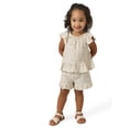 thumbnail image 2 of Modern Moments by Gerber Toddler Girl Organic Top and Short Outfit Sets, 4-Piece, Sizes 12 Monts - 5T, 2 of 25