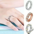 thumbnail image 2 of GKNET Women's Cross Zircon Rings Engagement Wedding Magnetic Zircon Fashion Jewelry-golden-10, 2 of 9