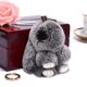 thumbnail image 1 of 15cm Kawaii Mini Rabbit Plush Keychain Soft Stuffed Bunny Car Decoration Keyring Plush Doll Toys Christmas Charm Gift For GirlPink He Qiyong unisex, 1 of 1