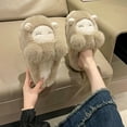 thumbnail image 1 of Chaussures pour Femmes Élégantes, Chaudes, Mignonnes, en Peluche, à Bout Rond, Semelle Souple, en Coton, Pantoufles pour Femmes en Liquidation, 1 of 6