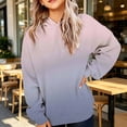 thumbnail image 2 of Likimi Child Toddler Girls Hoodies Gradient Solid Color Hooded Sweatshirt For Girls Long Sleeve Everyday Wear Fashionable Pullover Size 9-10 Years, 2 of 5